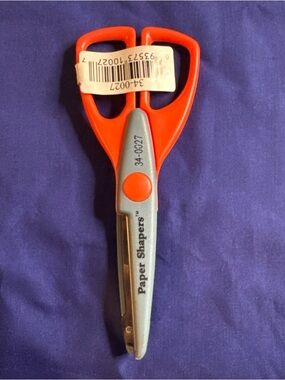 Provo Craft Paper Shapers Scissors 34-0027 Orange Gray